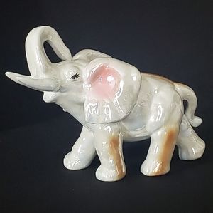 KITSCH AF Vintage Opalescent Elephant Figurine